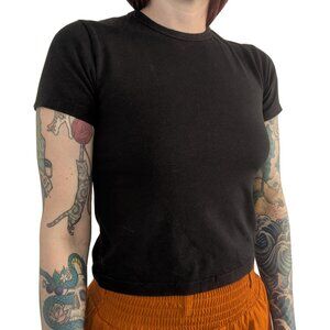 Jungmaven Cropped Tee Black | S